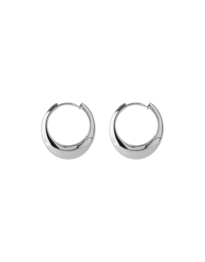 Ohrring Globe Huggies I Silber