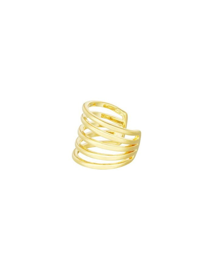 Earcuff Layered Bold Lines I Gold