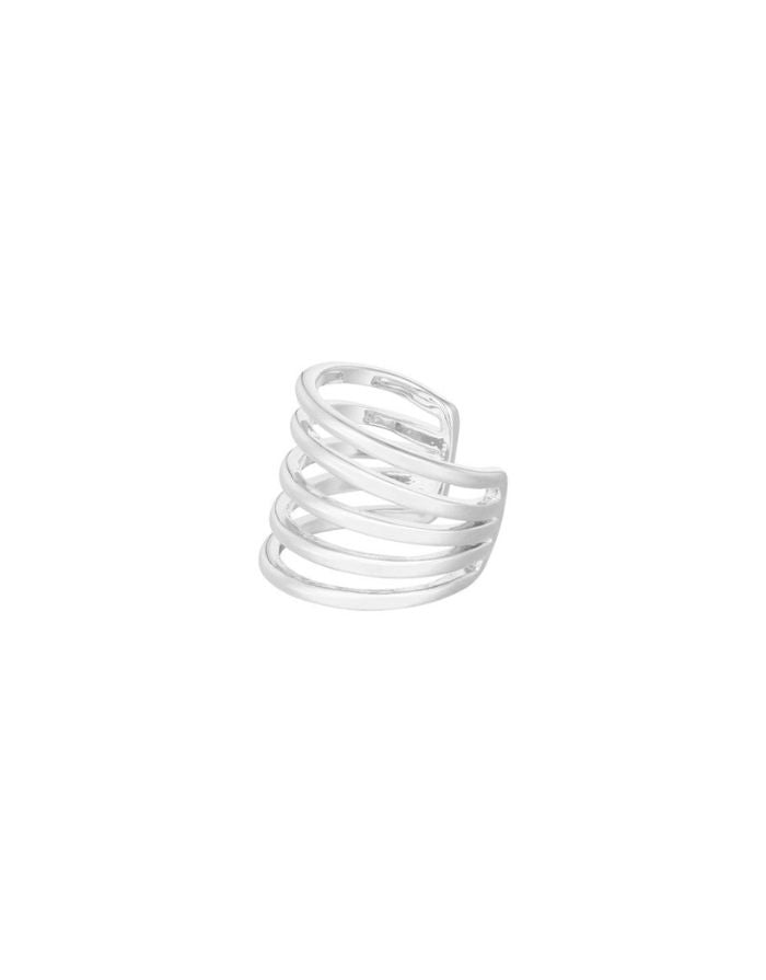 Earcuff Layered Bold Lines I Silber