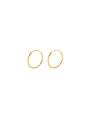 Laden Sie das Bild in den Galerie-Viewer, Ohrringe Micro Plain Hoops I Gold
