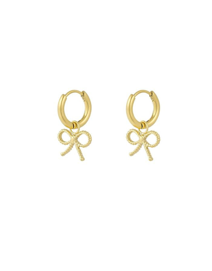 Ohrringe Ribbon Bow I Gold