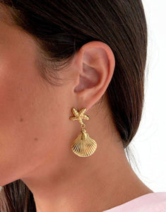 Ohrringe Shells and Stars I Gold