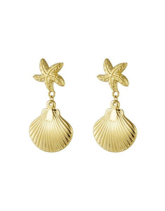 Ohrringe Shells and Stars I Gold