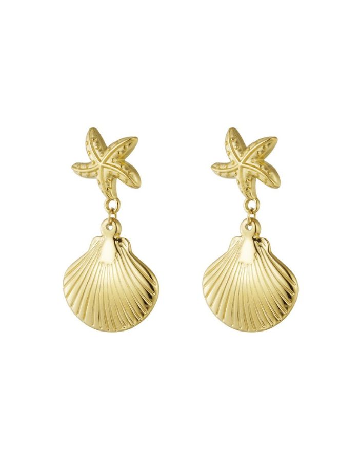 Ohrringe Shells and Stars I Gold