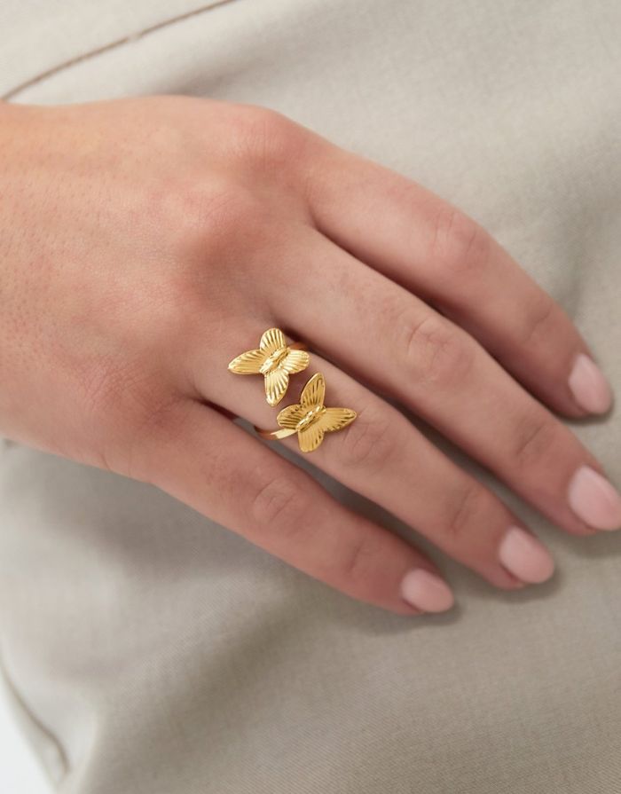 Ring Double Wings I Silber