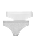 Brazilian Slip Waist Band 2er-Set I Grey/White