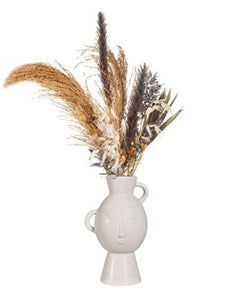 Vase Amira Face I Matte Grey