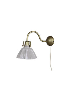 Wandlampe Margareta I Beige Brass