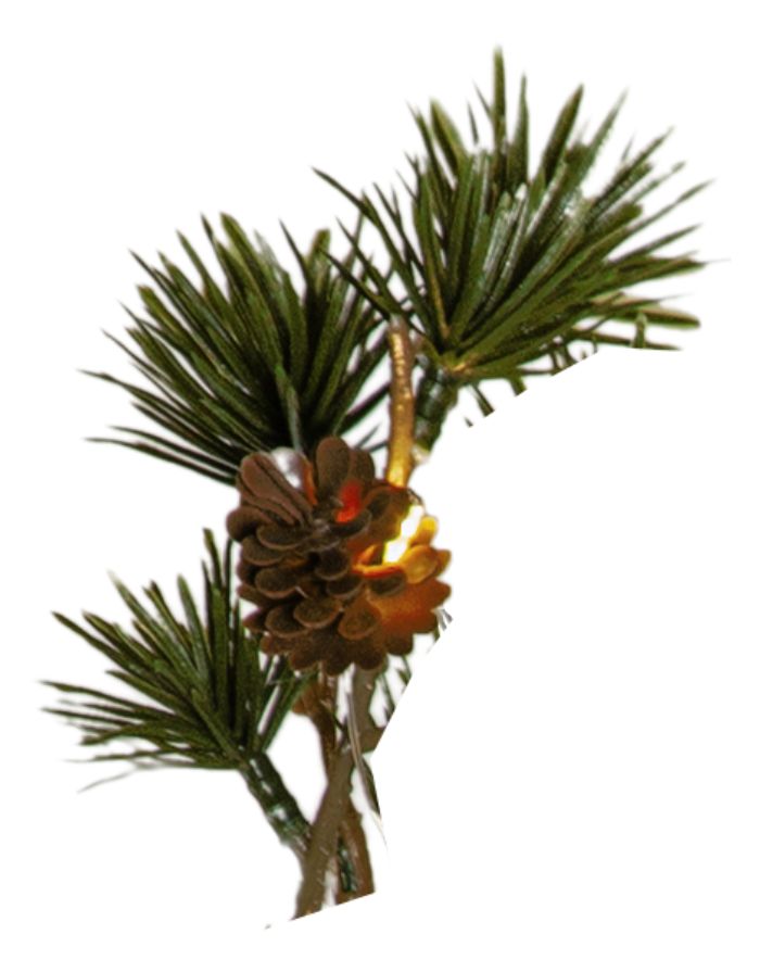 LED-Tannenkranz Larix von Star Trading, Durchmesser 40 cm, lärchenartige Nadeln und kleine Zapfen aus PE, 30 warmweiße LEDs, batteriebetrieben mit Timerfunktion, für Innen- und Außenbereich.