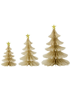 Papierbaum Tree 3er-Set  I Elfenbein