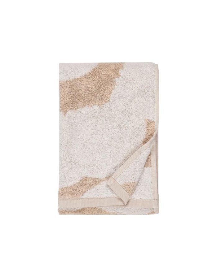 Gästehandtuch Unikko 30x50cm I Beige/Weiß