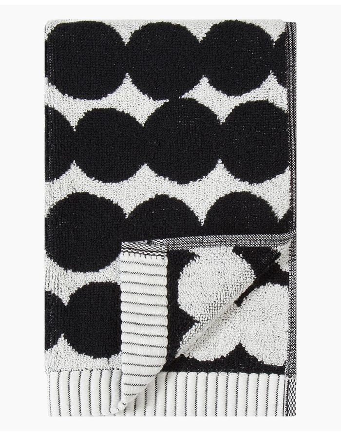 Gästehandtuch Räsymatto 30x50cm I Schwarz/Weiß