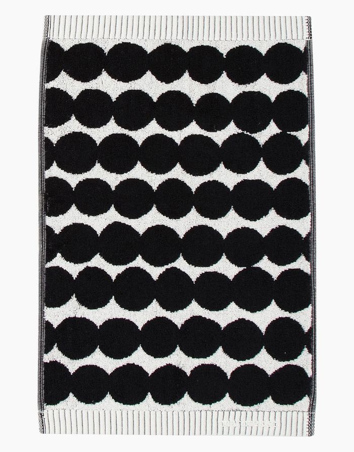 Gästehandtuch Räsymatto 30x50cm I Schwarz/Weiß