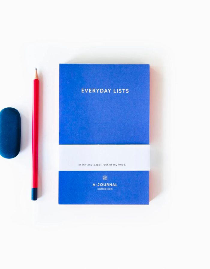 Notizblock Everyday Lists I Blue