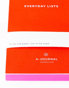 Notizblock Everyday Lists I Red