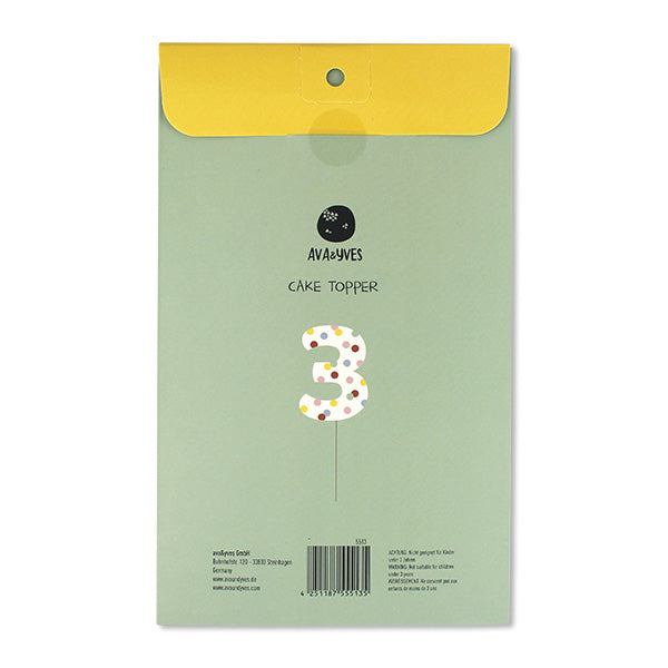 Cake Topper Zahl I 0-9