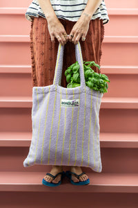 Beutel Frottee I Lilac/Neon Yellow