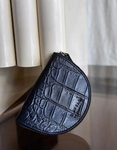 Portemonnaie Coin Purse  Laura I Black Croco