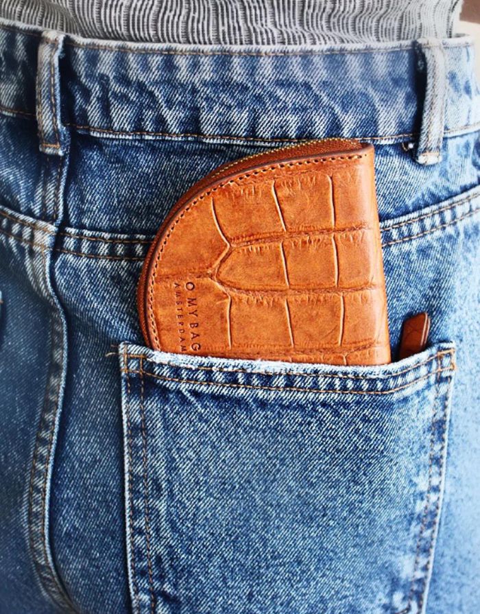 Portemonnaie Coin Purse Laura I Cognac Croco
