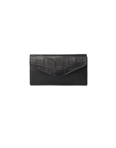 Portemonnaie Envelope Pixie I Black Croco Classic
