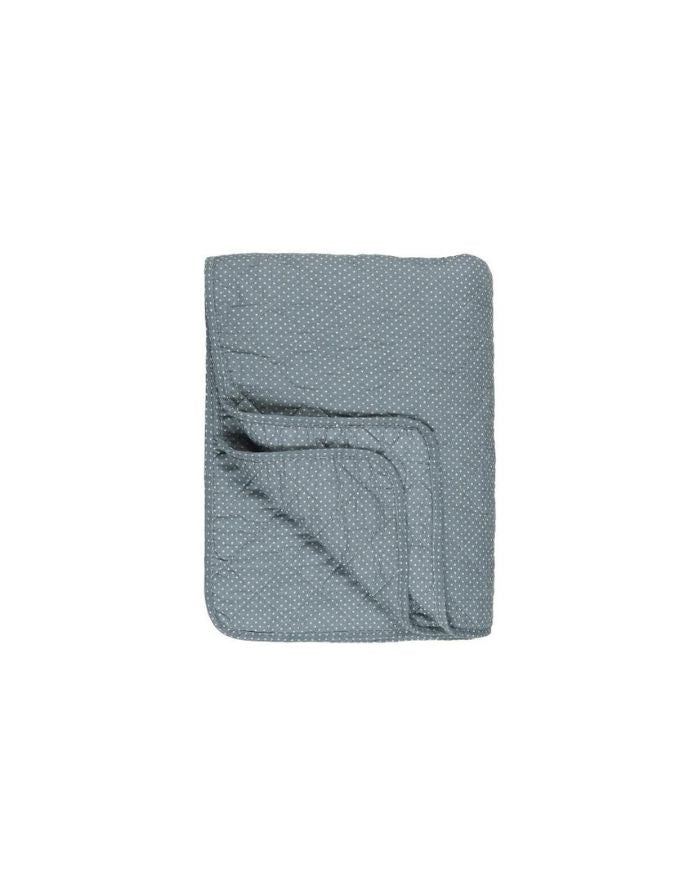Quilt Decke I Blau mit Pünktchen