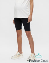 Laden Sie das Bild in den Galerie-Viewer, Umstandsleggings Shorts Lenni 2er-Set I Black &amp; Leo
