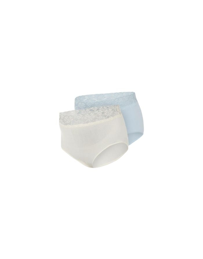 Umstands-Panties High Waist Lace 2er-Set I Powder Puff