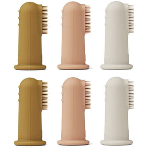 Fingerzahnbürste Simon 6er-Set I Rose Multi Mix