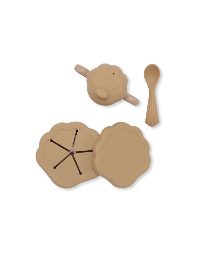 Geschirrset Silikon Clam I Terra Cotta