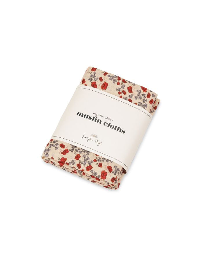 Mulltuch Musselin 3-er Set I Poppy