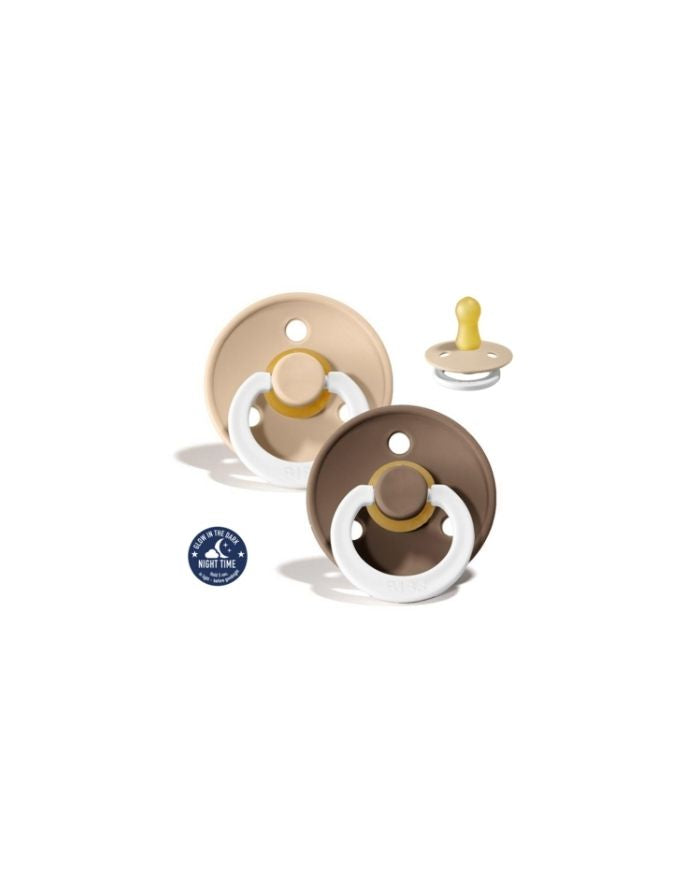 Schnuller Colour Night 2er-Set I Dark Oak & Vanilla