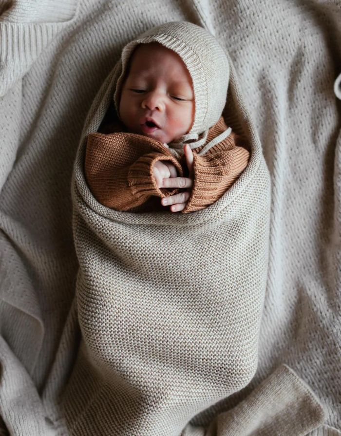 Cocoon Babydecke I Sand
