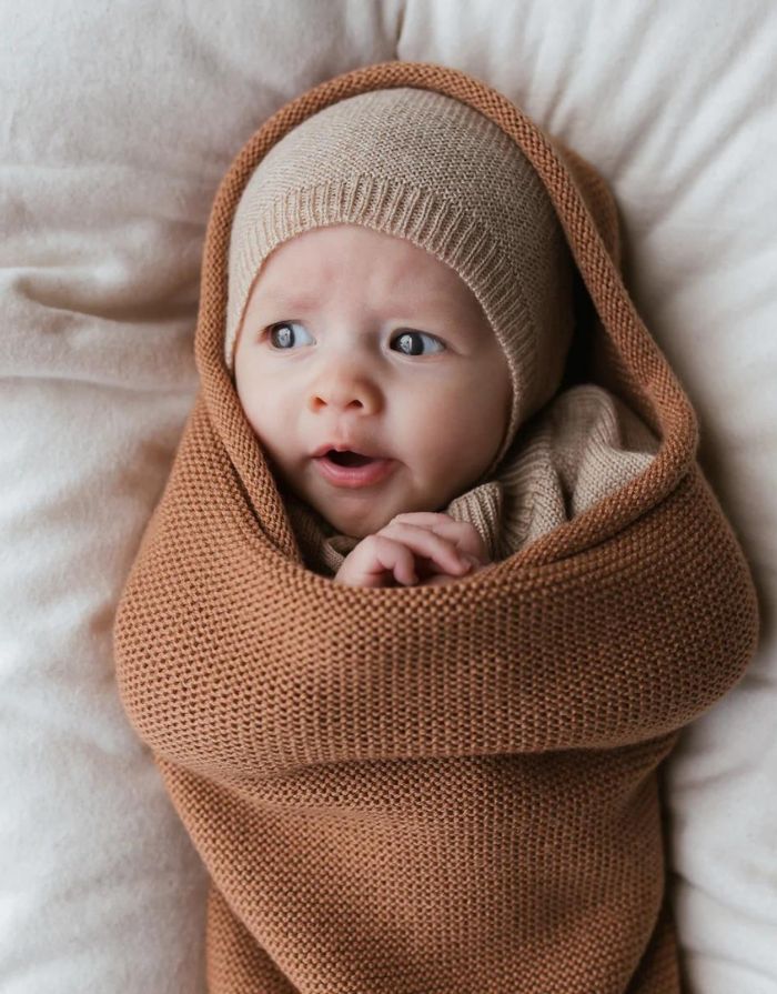Cocoon Babydecke I Terracotta