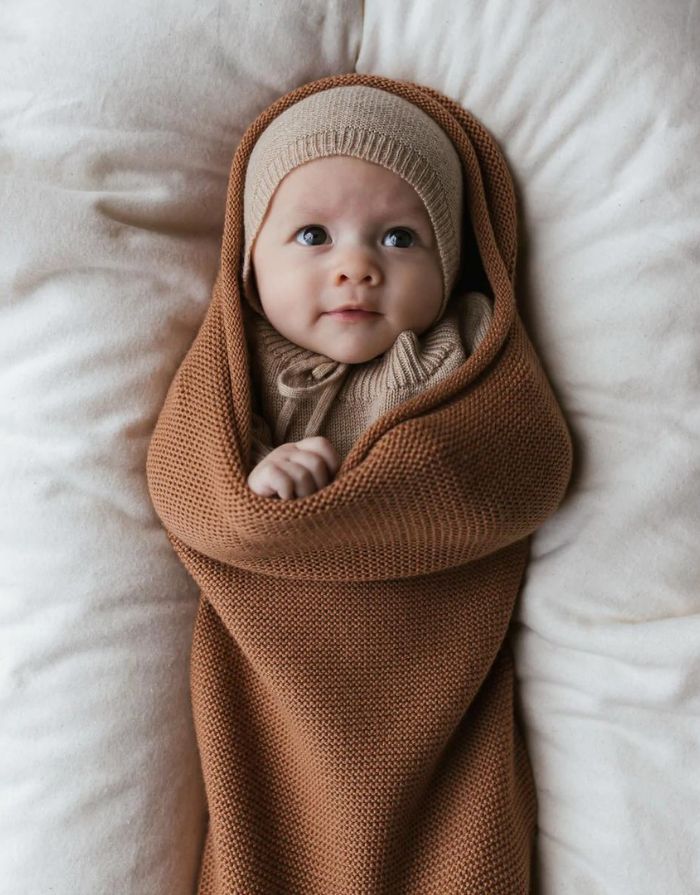 Cocoon Babydecke I Terracotta