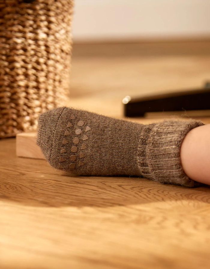 Non-Slip Socken I Alpaka versch. Farben