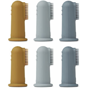 Fingerzahnbürste Simon 6er-Set I Blue Multi Mix