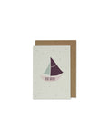 Klappkarte Schiff Taufe I Aubergine