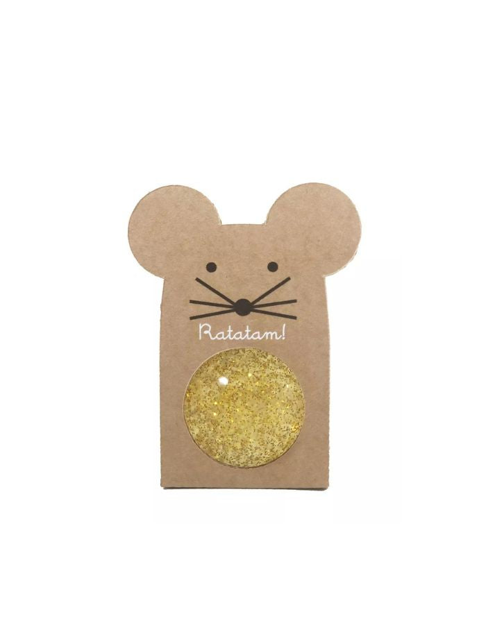Flummi Maus I Gold Glitzer