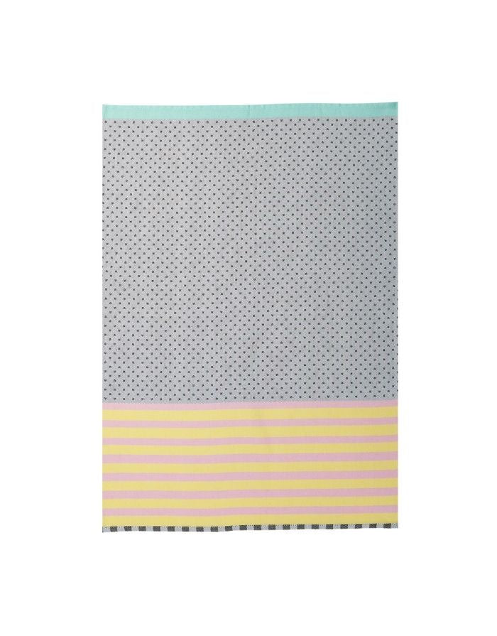 Geschirrhandtuch I Yellow & Black Dots