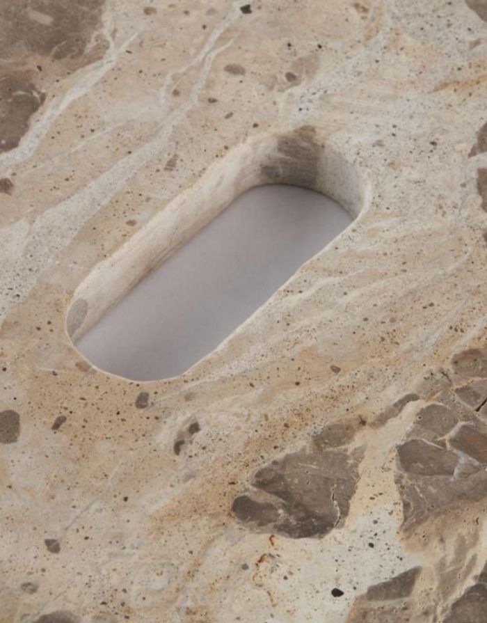 Schneidebrett Marmor 60x20cm I Beige