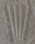 Strohhalme Glas im 4er-Set 13cm I Punkte