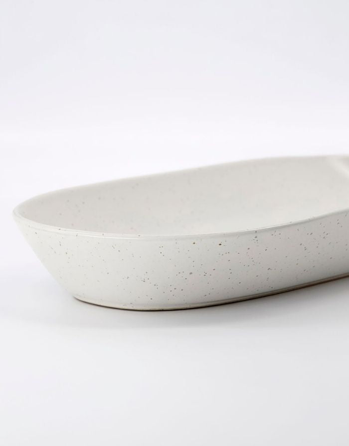 Servierschale Pion 38cm I Grau/Weiß