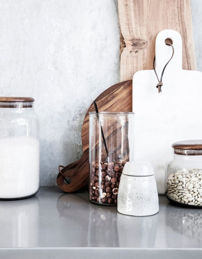 Zuckerdose Rustic I Grau/Blau