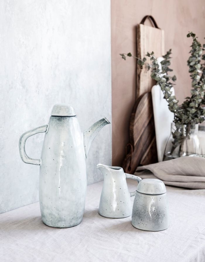 Zuckerdose Rustic I Grau/Blau