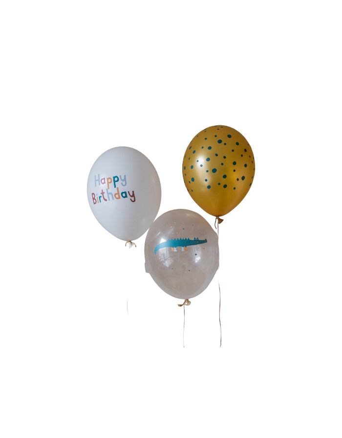 Luftballon 12 Stk. Naturkautschuk I Happy Birthday - Adventure