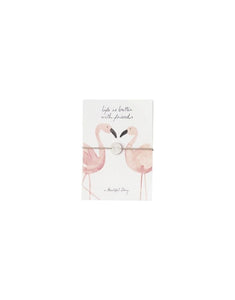Schmuck Postkarte I Flamingo