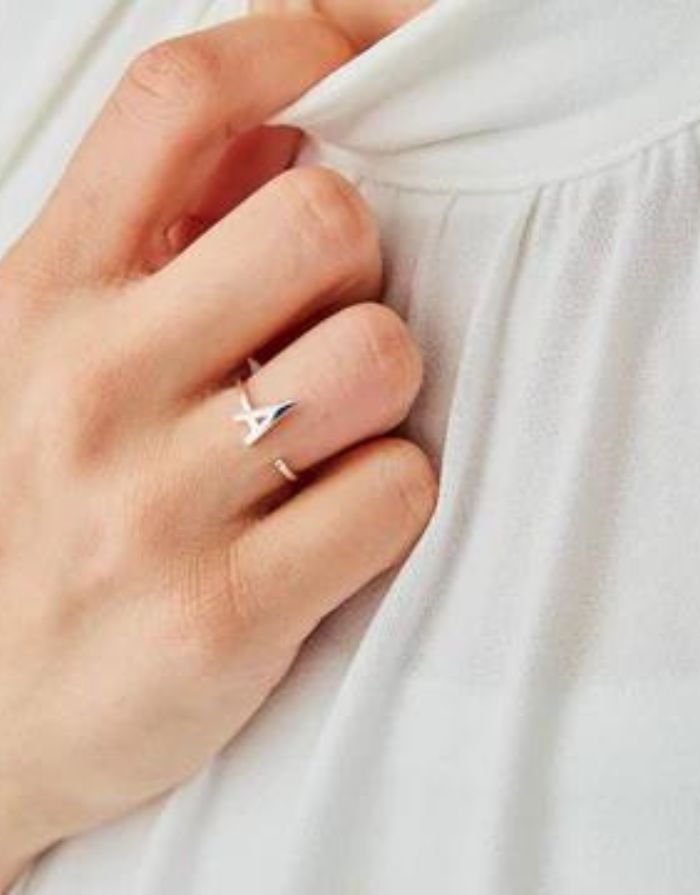 Ring A-Z I Silber