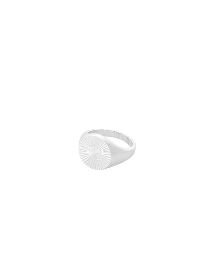 Ring Ocean Star Signet I Silber