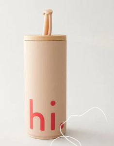 Thermobecher mit Strohhalm 500ml I Beige Hi