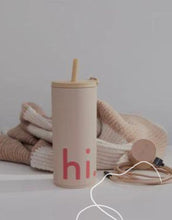 Laden Sie das Bild in den Galerie-Viewer, Thermobecher mit Strohhalm 500ml I Beige Hi
